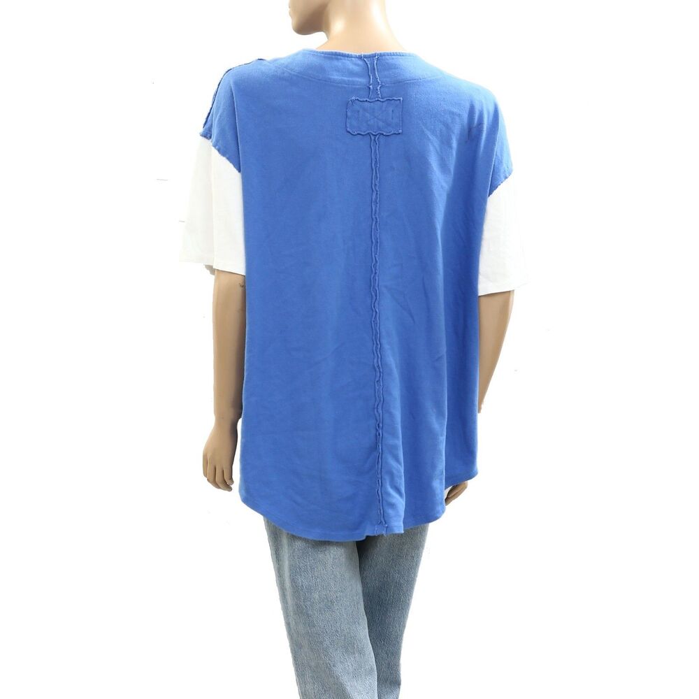Free People We The Free Homerun Tee Shirt Top Buttondown Cotton M 284206 - Picture 7 of 8